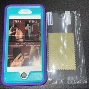 i-phone 6-8 Otter box-Style Case Purple & Teal NEW